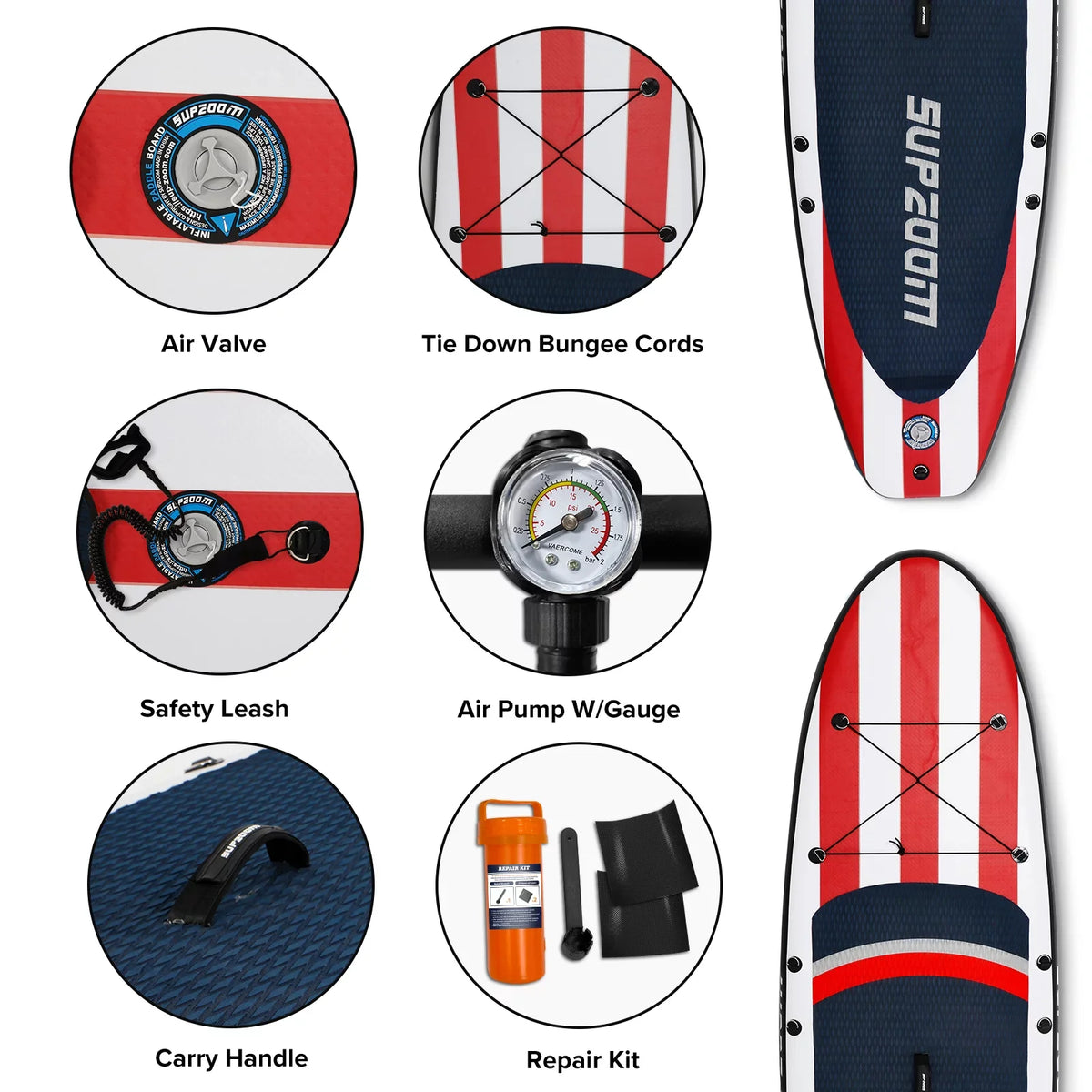SUPZOOM Big Star Inflatable 10'6×32"×6" SUP for All Skill Levels Everything Included with Stand Up Paddle Board, Paddle, Hand Pump, ISUP Travel Backpack, Leash, Fluid Bag, Repair Kit