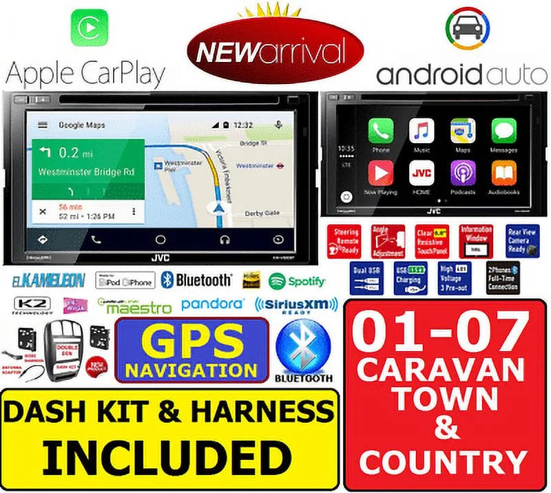 01-07 CARAVAN TOWN & COUNTRY GPS NAVIGATION SYSTEM CARPLAY ANDROID AUTO