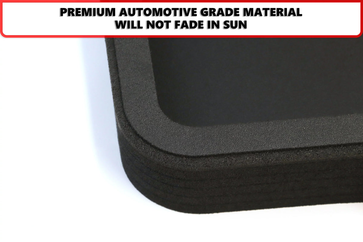 Red Hound Auto Cargo Trunk Mat Liner Tray Custom Fit Floor Black Foam Compatible with Jeep Wrangler Unlimited 4-Door 2018-2019 (JL) Without Subwoofer - Anti-Rattle Liquid Protector