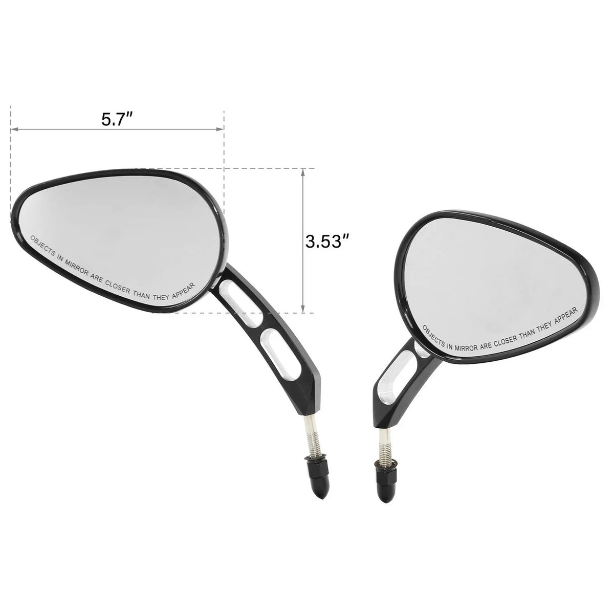 Teledu Black Rear View Mirrors Harley Softail Deluxe FLSTN Fits 2005-2017 Fits 2016 8mm