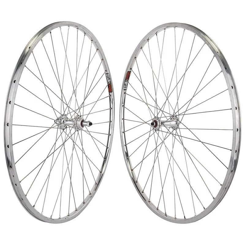 Wheel Master 700c Road Wheel Set - Sun M13 Rim, 36H, 5/6/7-Speed FW, QR Silver