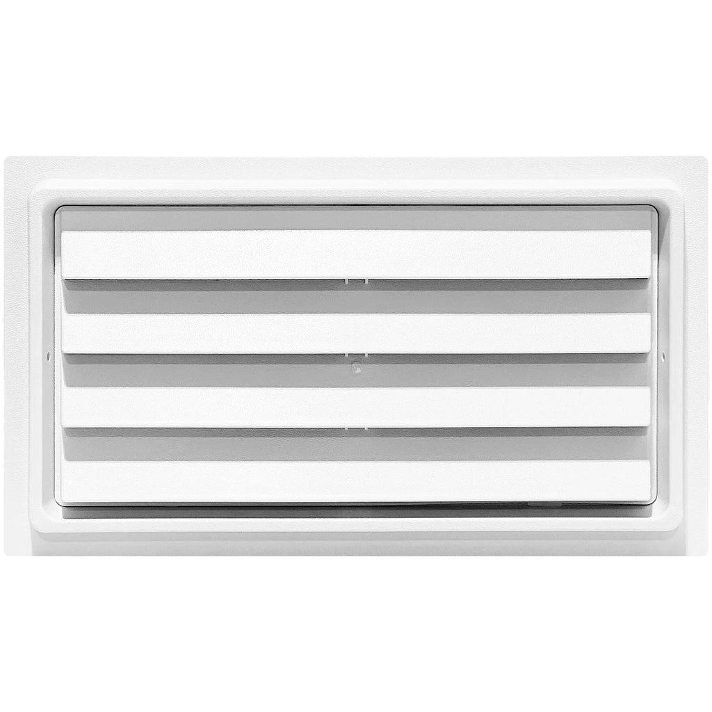 Crawl Space Manual Air Vent with Removable Cover and Vermin Monitor (White, 8" Height x 16" Width)