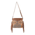 KB OHLAY KB209 Cross Body Upcycled Canvas Genuine Leather women bag western handbag purse