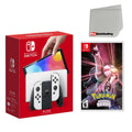 Nintendo Switch OLED Console White with Pokemon Shining Pearl and Display Cleaning Cloth