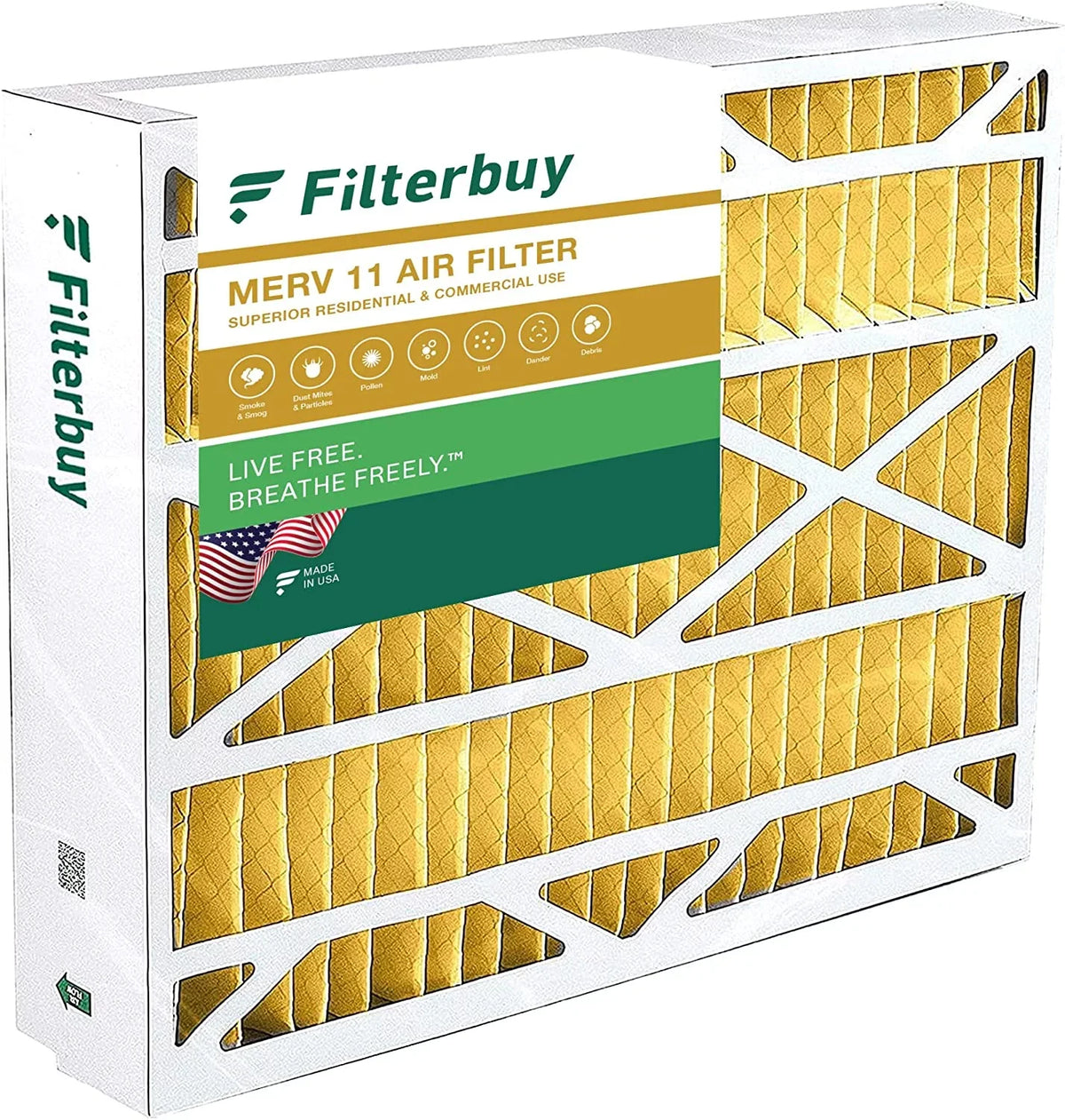 Filterbuy 20x25.25x3.5 MERV 11 Pleated HVAC AC Furnace Air Filters for Aprilaire Space-Gard 102/2120 (1-Pack)