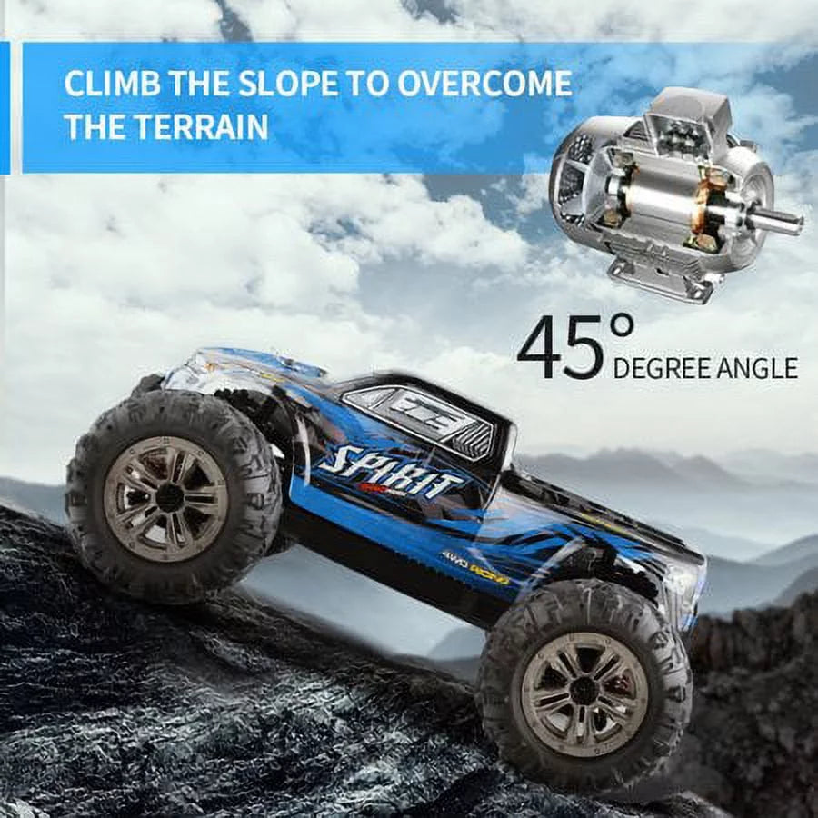 Hosim 1:16 Scale 36+ kmh High Speed RC Trucks for Adults - 4WD Electric Off-Road Liquid RC Cars Radio Control Vehicle with 2 Batteries All Terrian RC Monster Trucks for Boy
