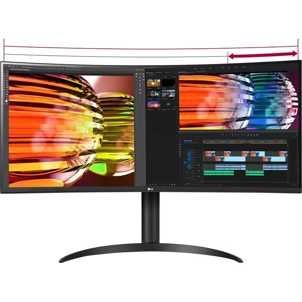 Open Box 34WP75C-B 34" Curved UltraWide QHD HDR 10 160Hz USB Type-C Monitor with FreeSync Premium Pro (65W Power Delivery)