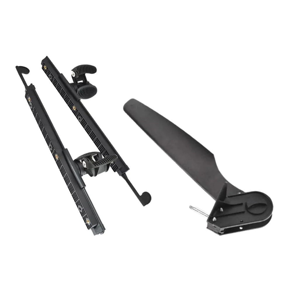 Tnarru Kayak Rudder Kayak Foot Pegs Boat Tail Fluid Rudder with Foot Brace Pedals for Fishing Boat Canoeing Marine Accessories