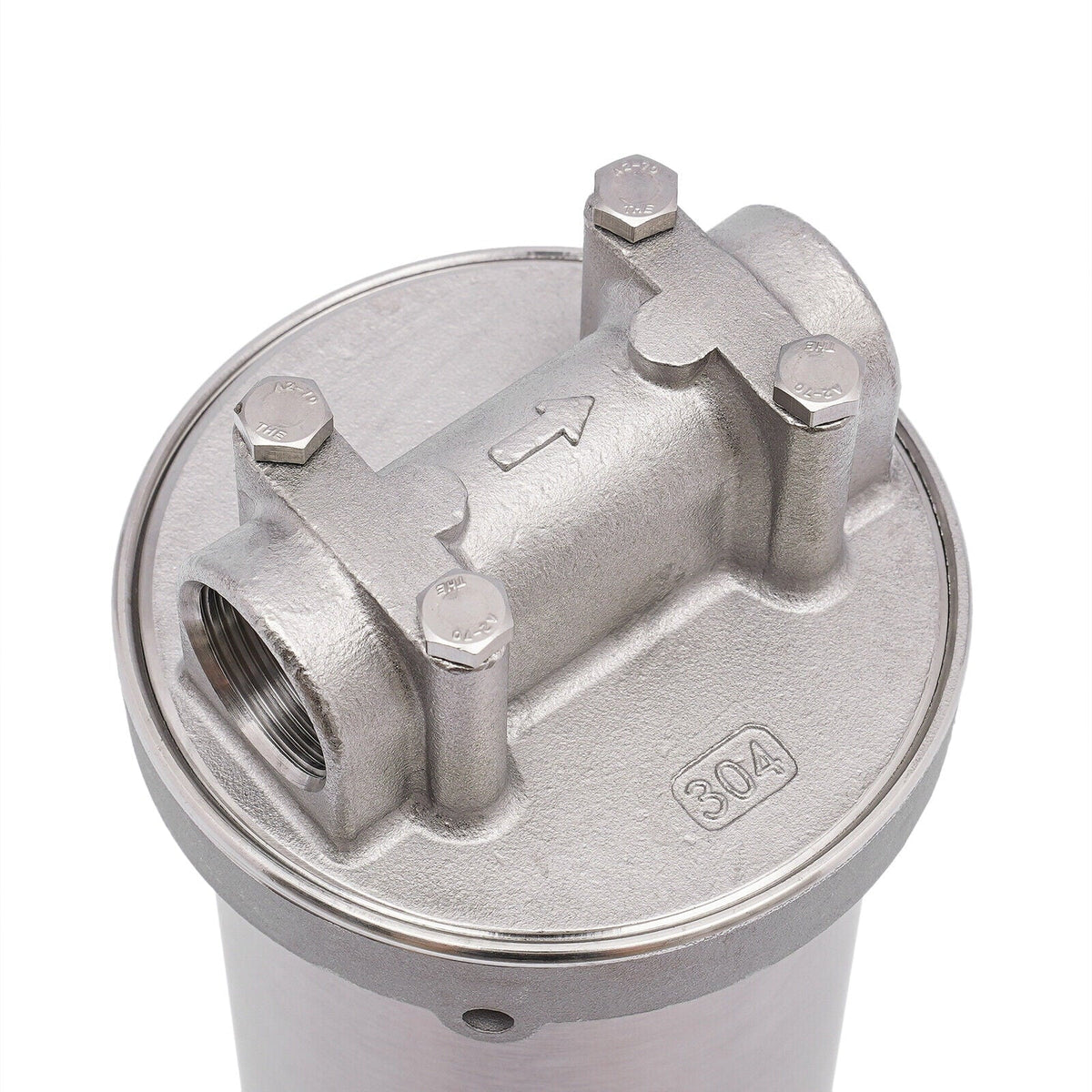 Fluid Filter Housing For 10" Cartridges 3/4" Npt 304 Stainless Steel Heavy Duty