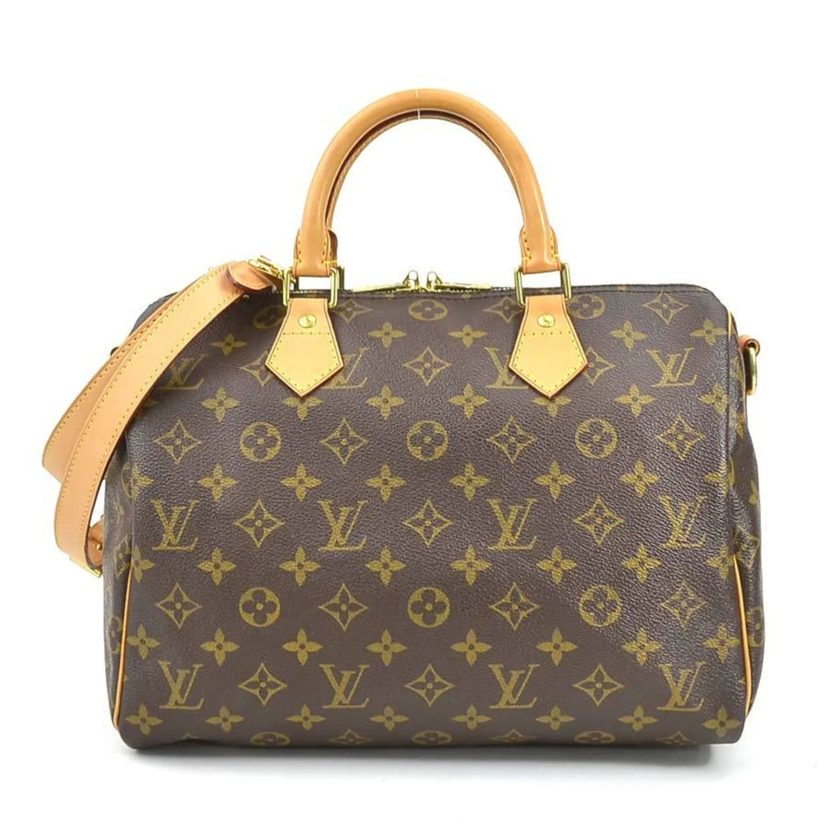 Pre-Owned LOUIS VUITTON Handbag Crossbody Shoulder Bag Monogram Speedy Bandouliere 30 Canvas Brown Women's M40391 (Good)