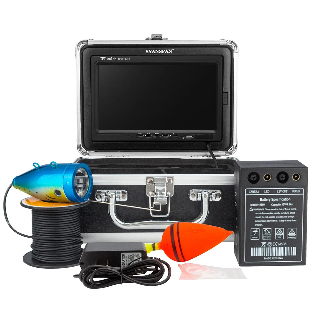 7 Inch 1200TVL Fluid Fishing Camera Fish Finder 12 Infrared LED Lamps 15M for Ice Sea Fishing