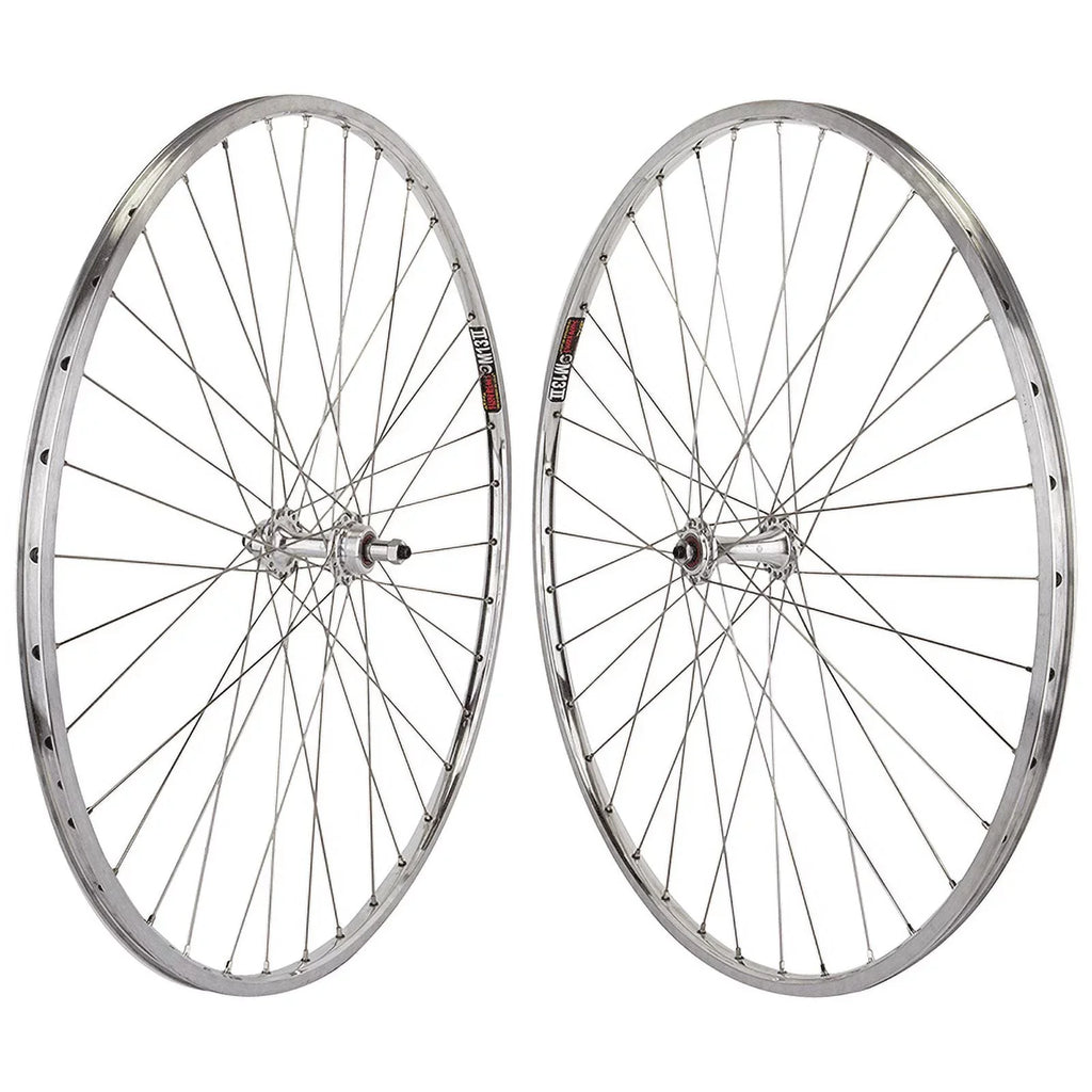 Wheel Master 700c Road Wheel Set - Sun M13 Rim, 36H, 5/6/7-Speed FW, QR Silver