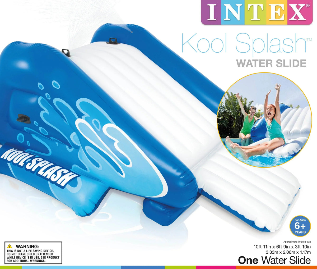 Intex Kool Splash Inflatable Play Center Fluid Slide | (Open Box) (2 Pack)