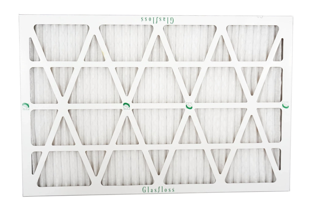 Glasfloss 20x27x1 - MERV 10 -Qty:12 - Furnace Air Filter - Made in USA (Actual Size: 19.5 x 26.5x7/8 inch)