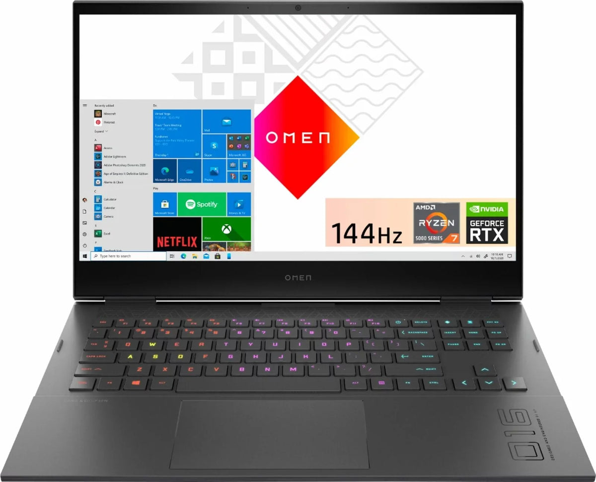 OMEN - 16.1" Gaming Mobile pc - Ryzen 7 - 16GB Memory - NVIDIA GeForce RTX 3050 Ti - 512GB SSD - Mica Silver