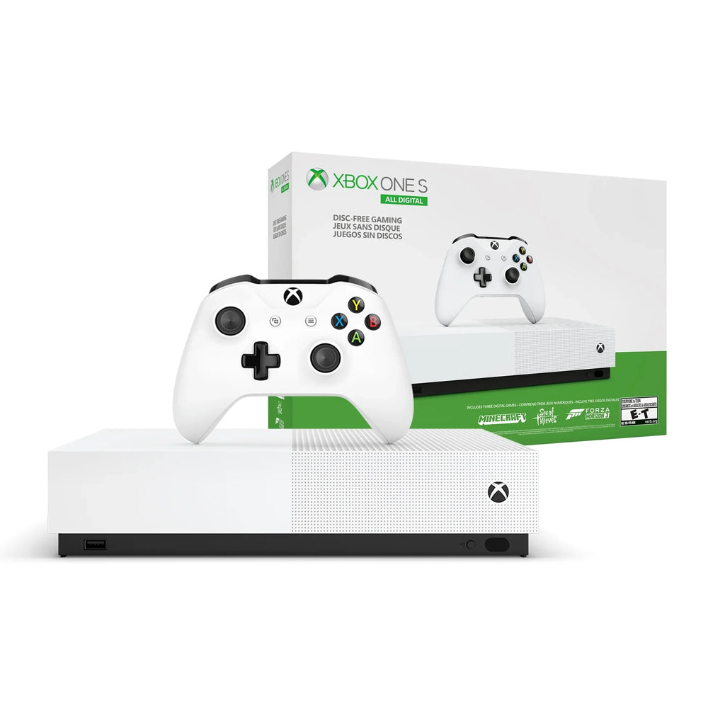 Xbox One S 1TB All-Digital Edition Console (Disc-free Gaming), White, NJP-00024