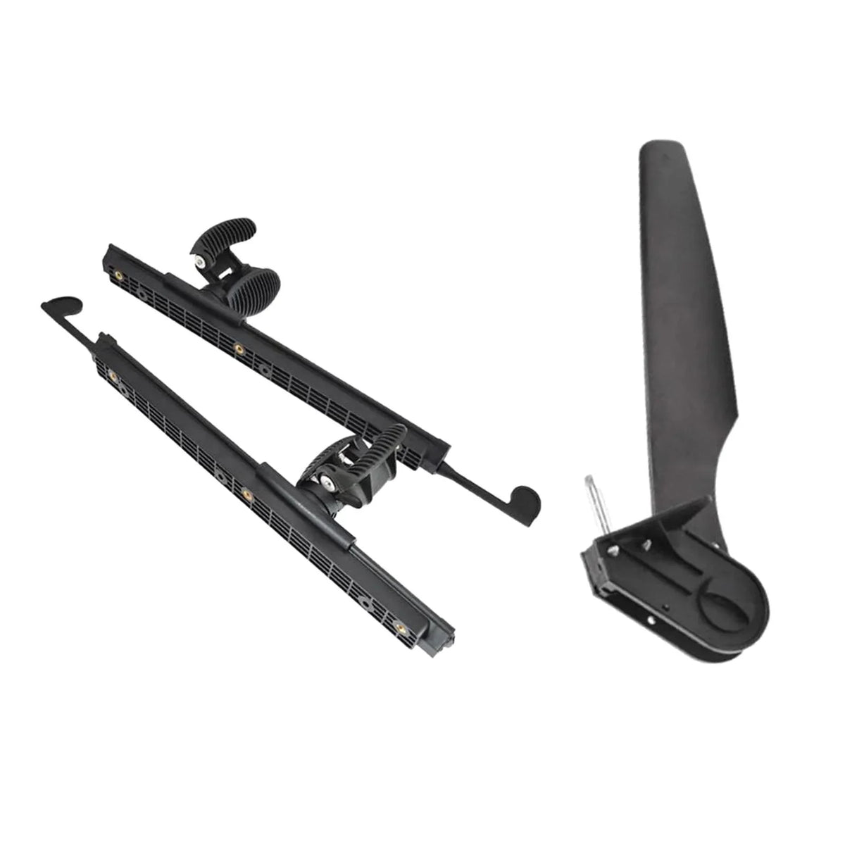 Tnarru Kayak Rudder Kayak Foot Pegs Boat Tail Fluid Rudder with Foot Brace Pedals for Fishing Boat Canoeing Marine Accessories