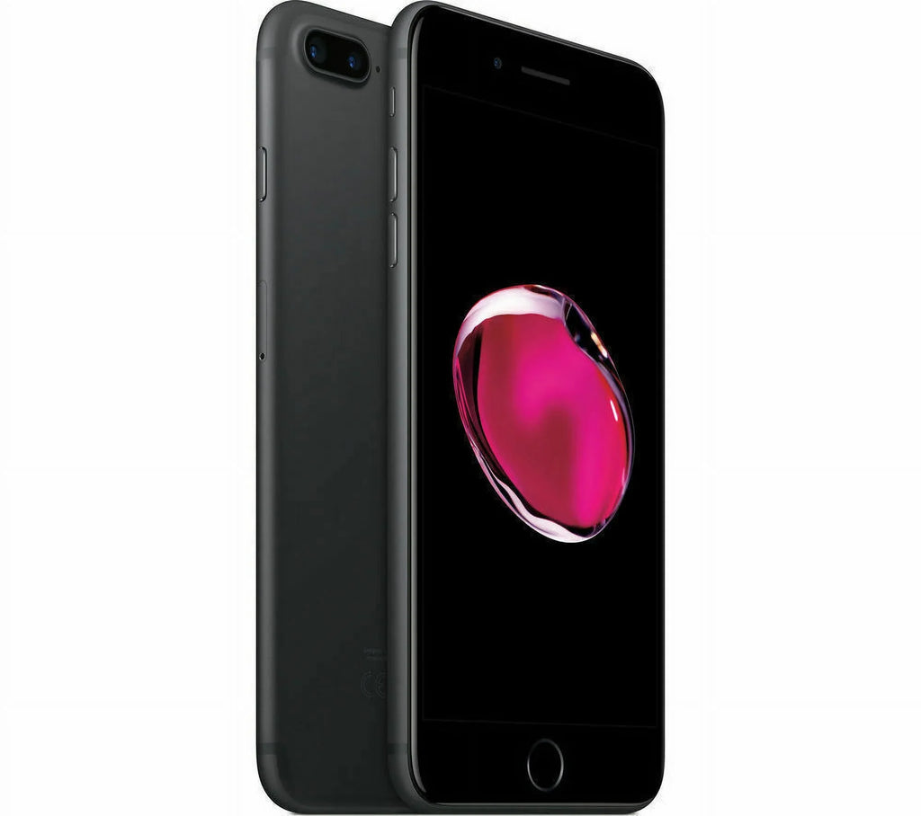 Restored iPhone 7 Plus A1661 (Fully Unlocked) 32GB Matte Black w/ Pre-Installed Tempered Glass (Refurbished)