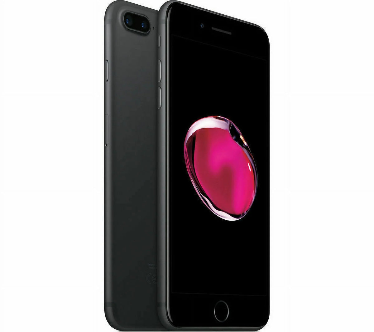 Restored iPhone 7 Plus A1661 (Fully Unlocked) 32GB Matte Black w/ Pre-Installed Tempered Glass (Refurbished)