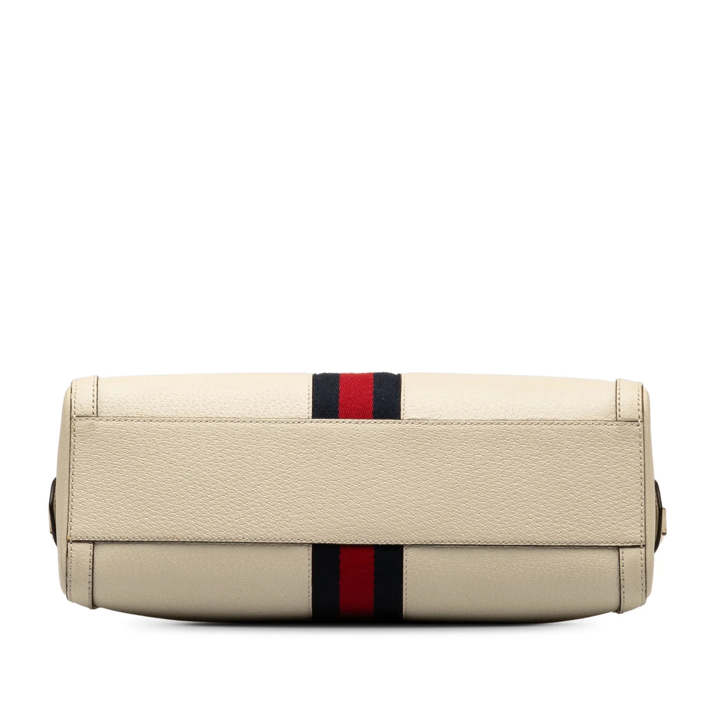 Pre-Owned Authenticated Gucci Ophidia Satchel Calf Leather White Unisex (Good)