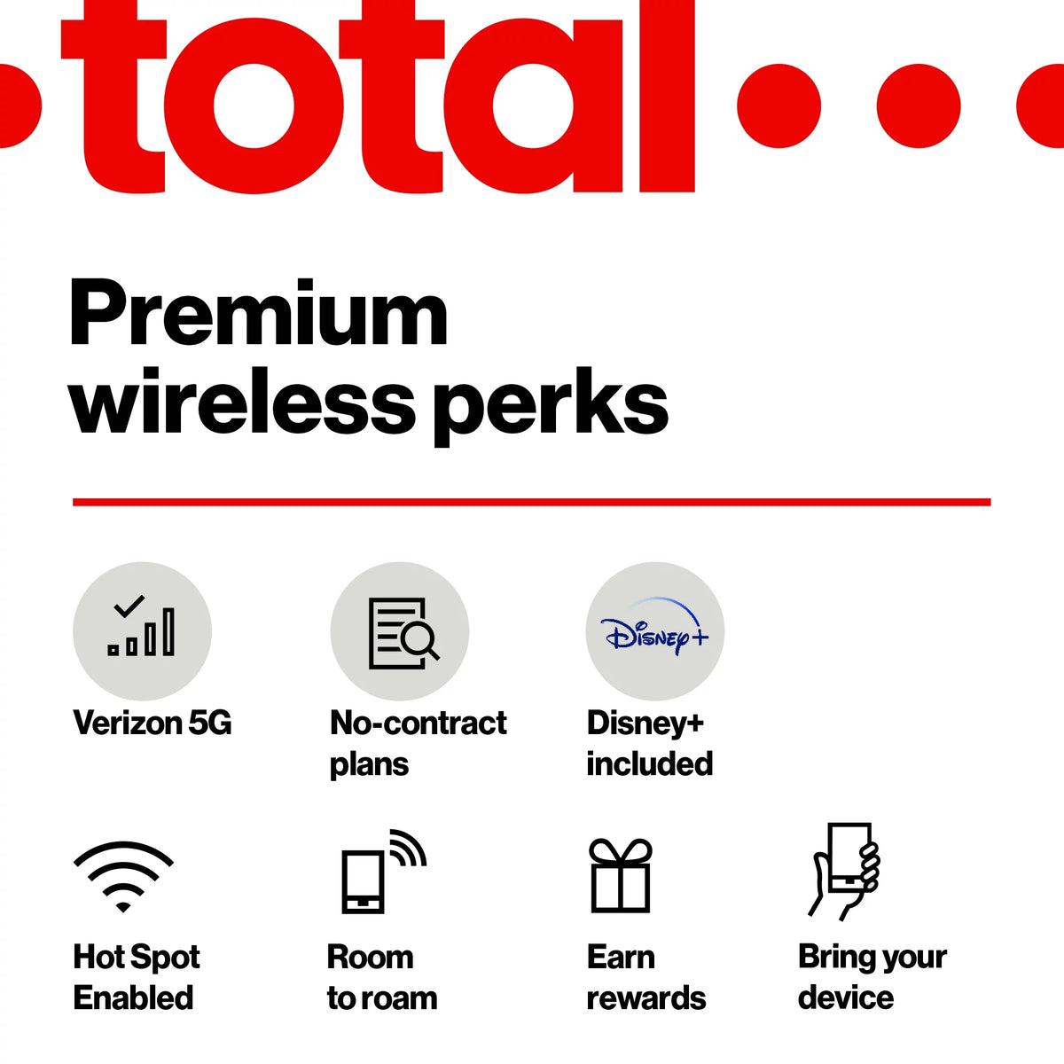 Total By Verizon iPhone 15, 128GB, Black - Prepaid Smartphone