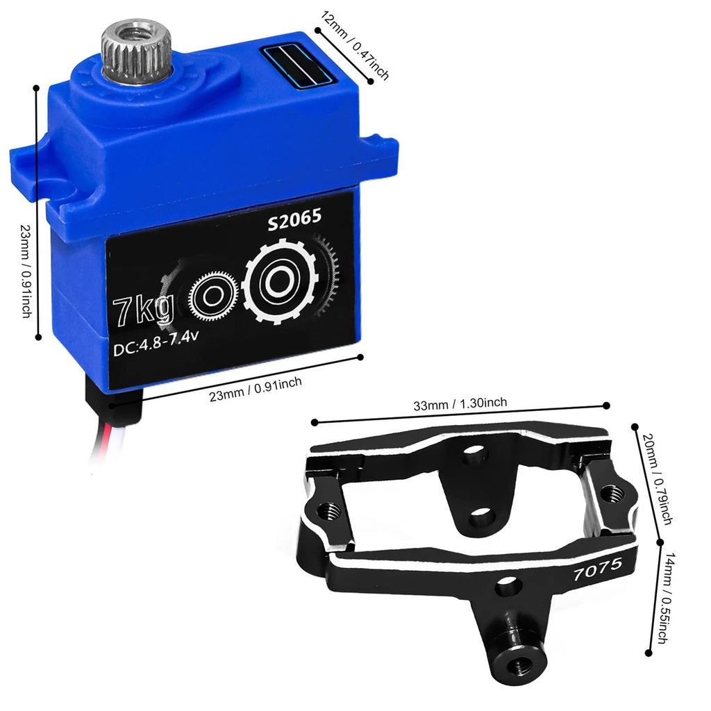 Season Saving Clearance 2023RC Digital Micro Servo Metal Gear Servo with Mount and Servo Horn for 1/18 TRX4M Servo RC Car Upgrade Parts Holiday Gifts