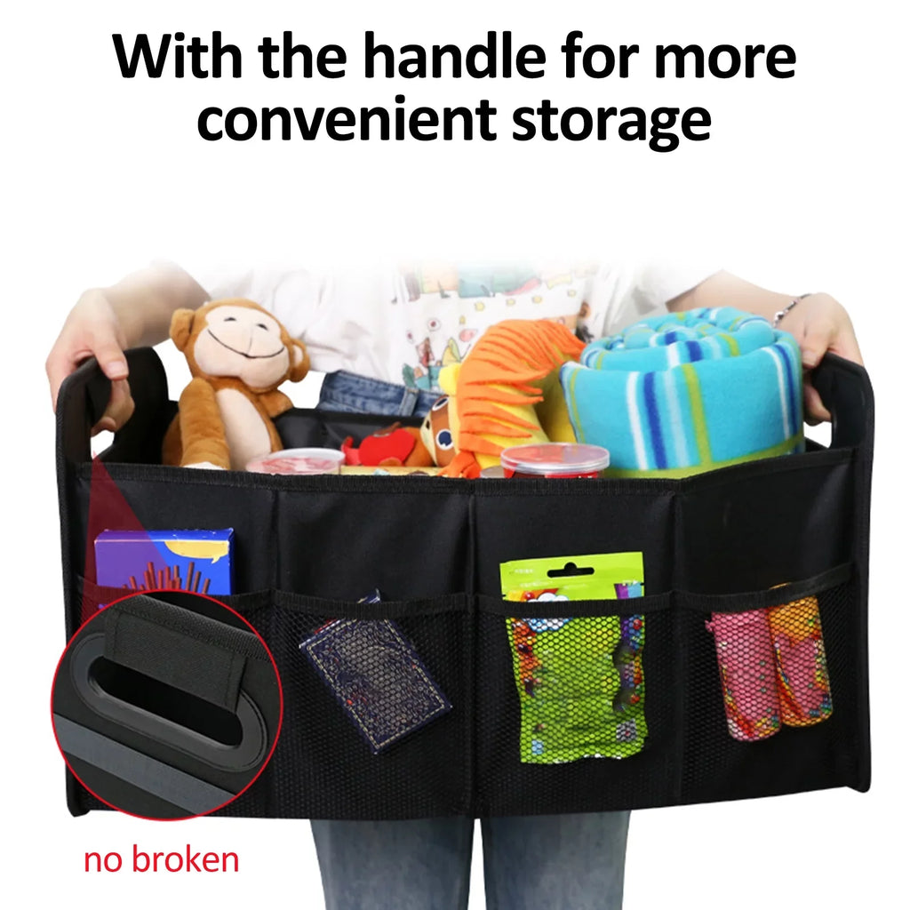 Andoer Car Trunk Organizer Car Trunk Storage Box Automotive Cargo Organizer Oxford Cloth Folding Car Storage Box 55L