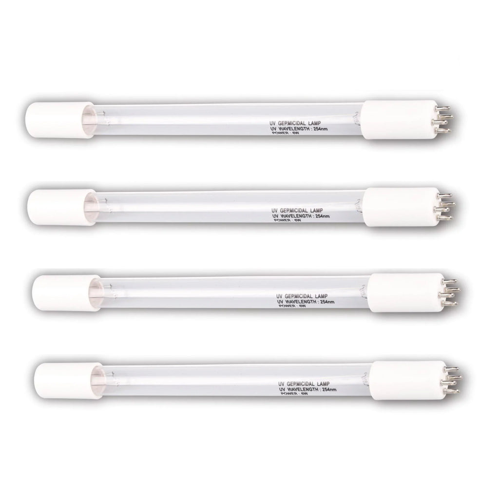 Bluonics (4pcs) 6W UV Replacement Bulb 4 Prong for our Fluid Purifier Ultraviolet Light System