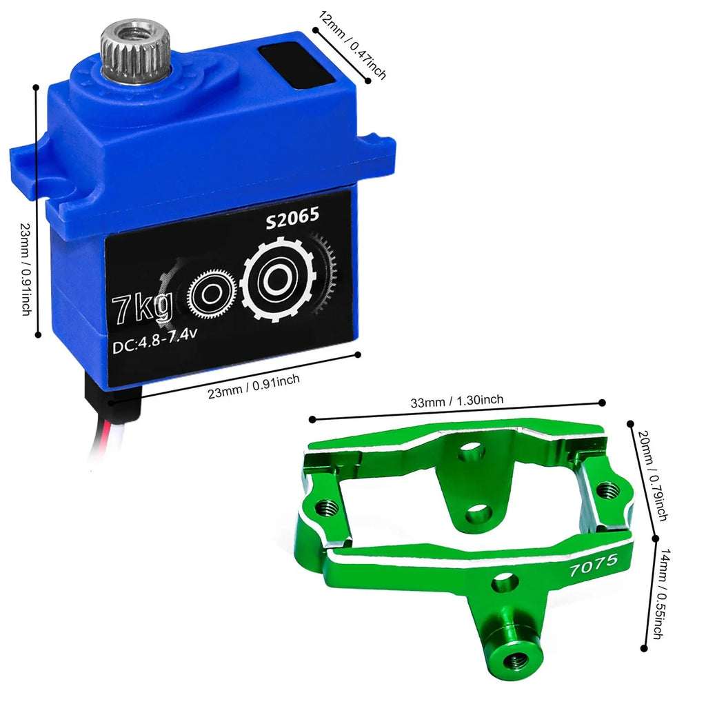 Season Saving Clearance 2023RC Digital Micro Servo Metal Gear Servo with Mount and Servo Horn for 1/18 TRX4M Servo RC Car Upgrade Parts Holiday Gifts