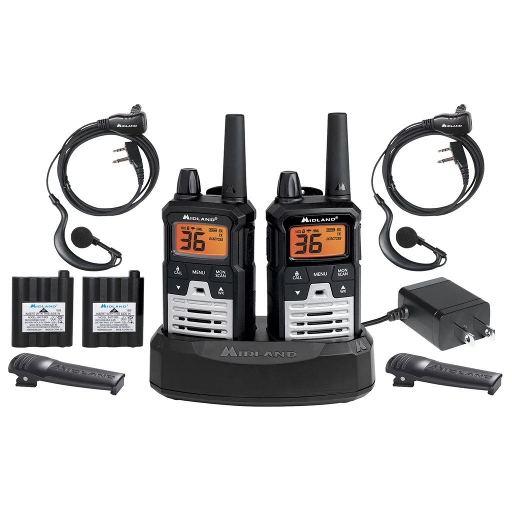 Midland T290VP4 X-TALKER GMRS Long Range Walkie Talkie - Two Way Radio with NOAA Weather Scan + Alert and 121 Privacy Codes