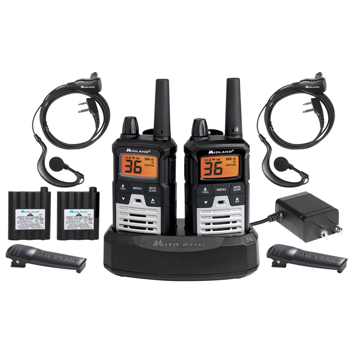 Midland T290VP4 X-TALKER GMRS Long Range Walkie Talkie - Two Way Radio with NOAA Weather Scan + Alert and 121 Privacy Codes