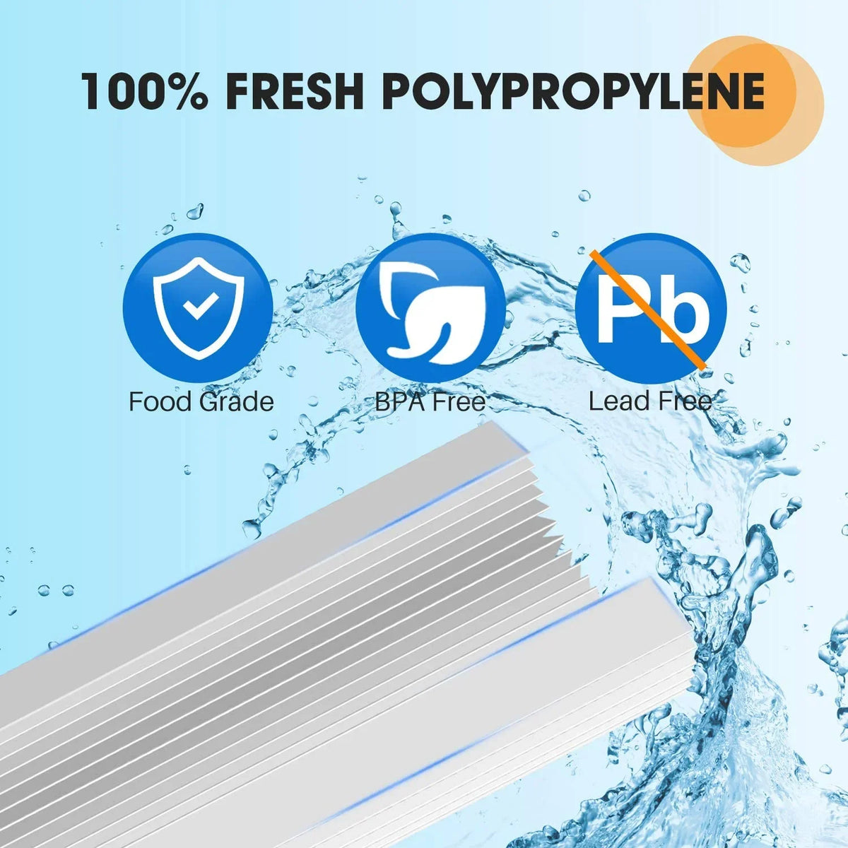PUREPLUS 10" x 4.5" Whole House Pleated Sediment Filter for Well Fluid Replacement Cartridge for GE FXHSC, Culligan R50-BBSA, Pentek R50-BB, DuPont WFHDC3001, American Plumber W50PEHD, GXWH40L, 4Pack