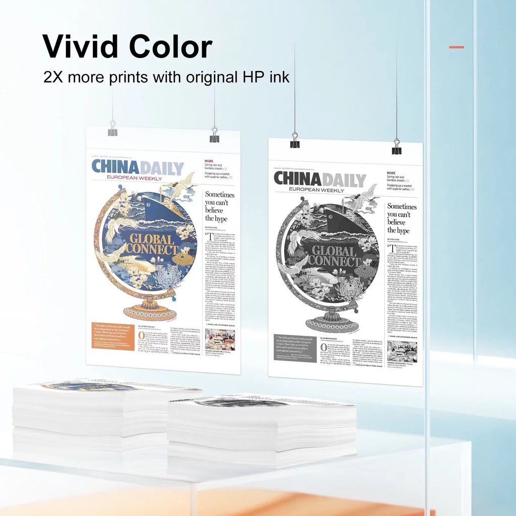 67 Ink Cartridges, Printer Ink 67 Black and Tri-Color, Work with Deskjet 2700 2723 Deskjet Plus 4100 4155 Envy Pro 6455 6458 Series 2Pack