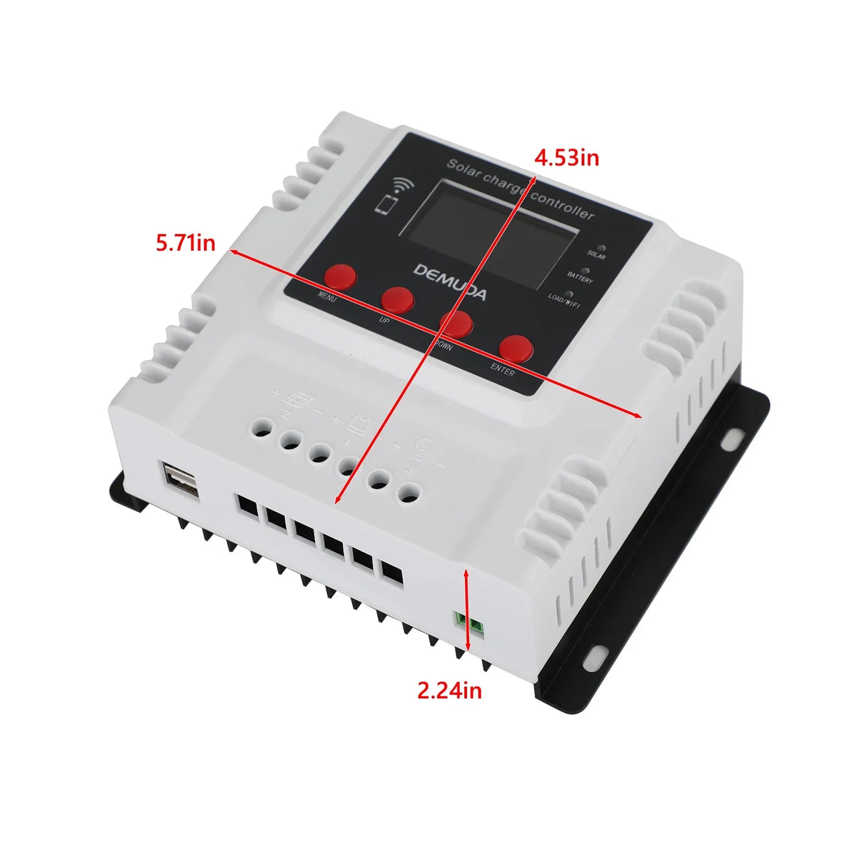 10A 12V 24V 48V Solar Charge Controller With Wifi Monitor PWM LCD Regulator