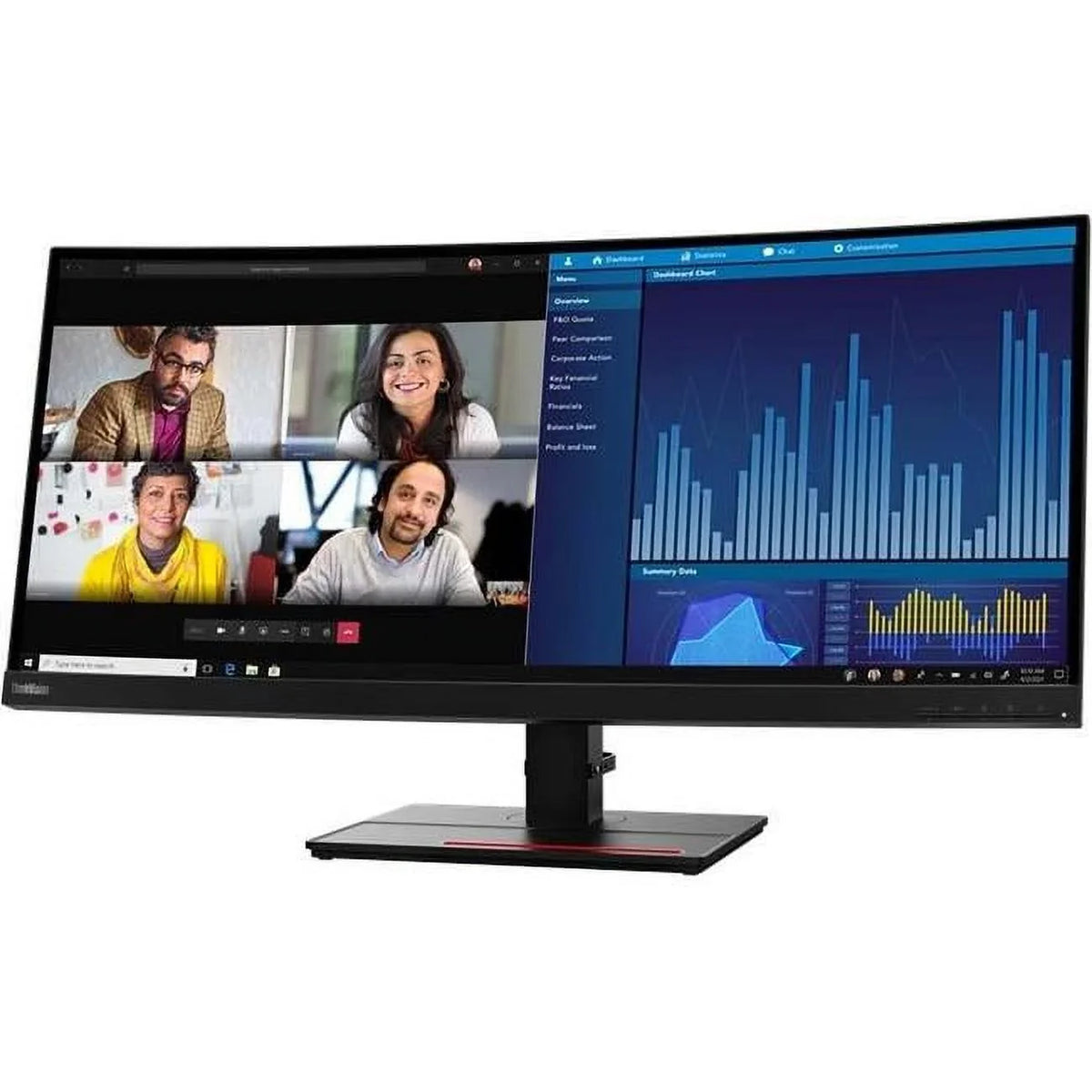 ThinkVision P34w-20 34" Class UW-QHD Curved Monitor LCD Monitor, 21:9, Raven Black