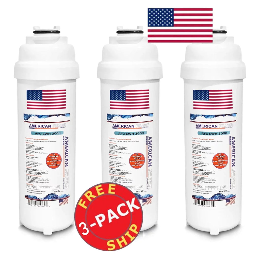 AFC Brand , Fluid Fountain Filter , Model # AFC-EWH-3000 , Compatible with Liquid LRPBMV8K - 3 Filters - Made in U.S.A.