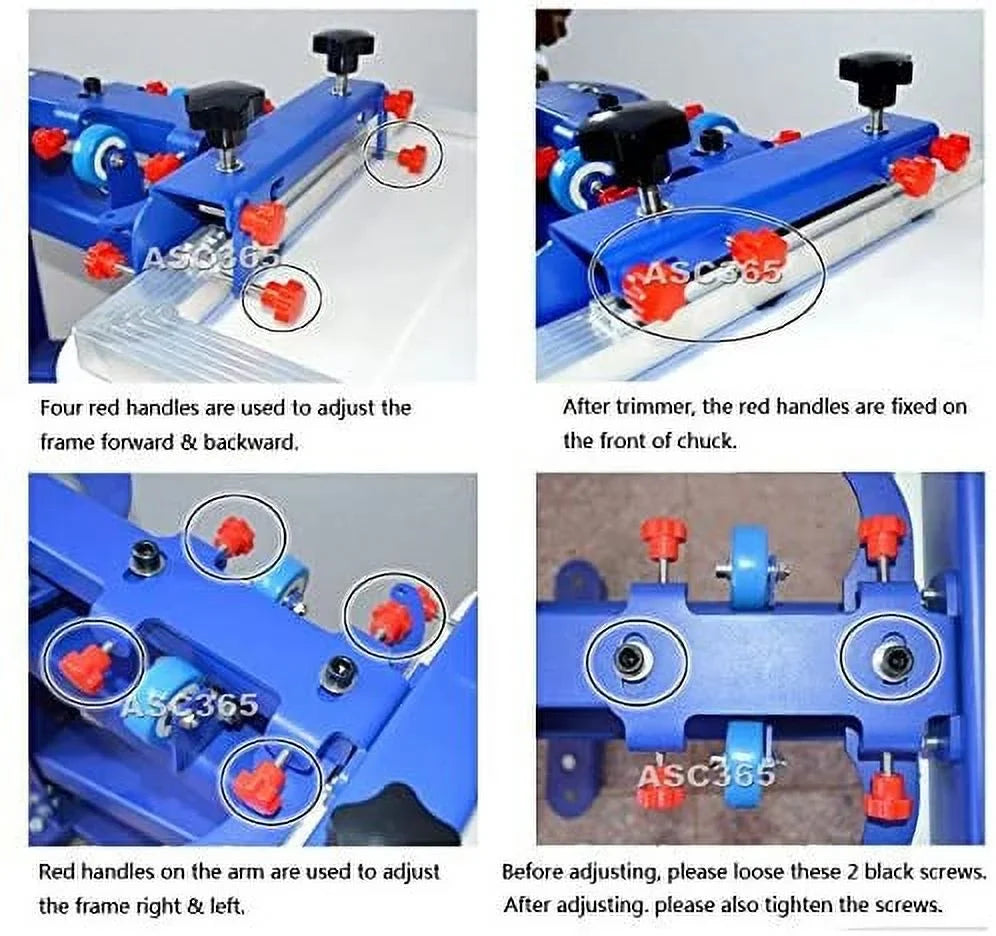 INTBUYING Double Rotary Manual 6 Color 6 Station Display Printing Press Machine Printer Micro-Registration Equipment DIY T-Shirt